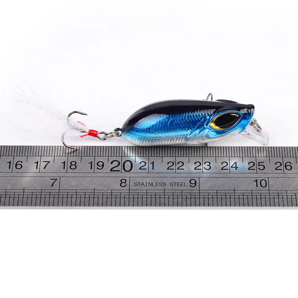 

PROBEROS 1pcs Fishing Lure Set 8.2g 5.5cm Hard Artificial ABS Minnow Lures 7 Color Crankbait Fish Baits #8 Treble Hook dhm004