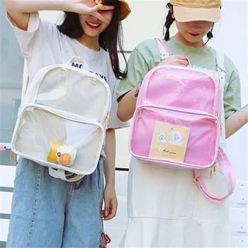 Cute Clear Transparent Women Backpacks PVC Jelly Color Student Schoolbags Fashion Teenage Girls Bags For School Backpack New
Cute Clear Transparent Women Backpacks PVC Jelly Color Student Schoolbags Fashion Teenage Girls Bags For School Backpack New