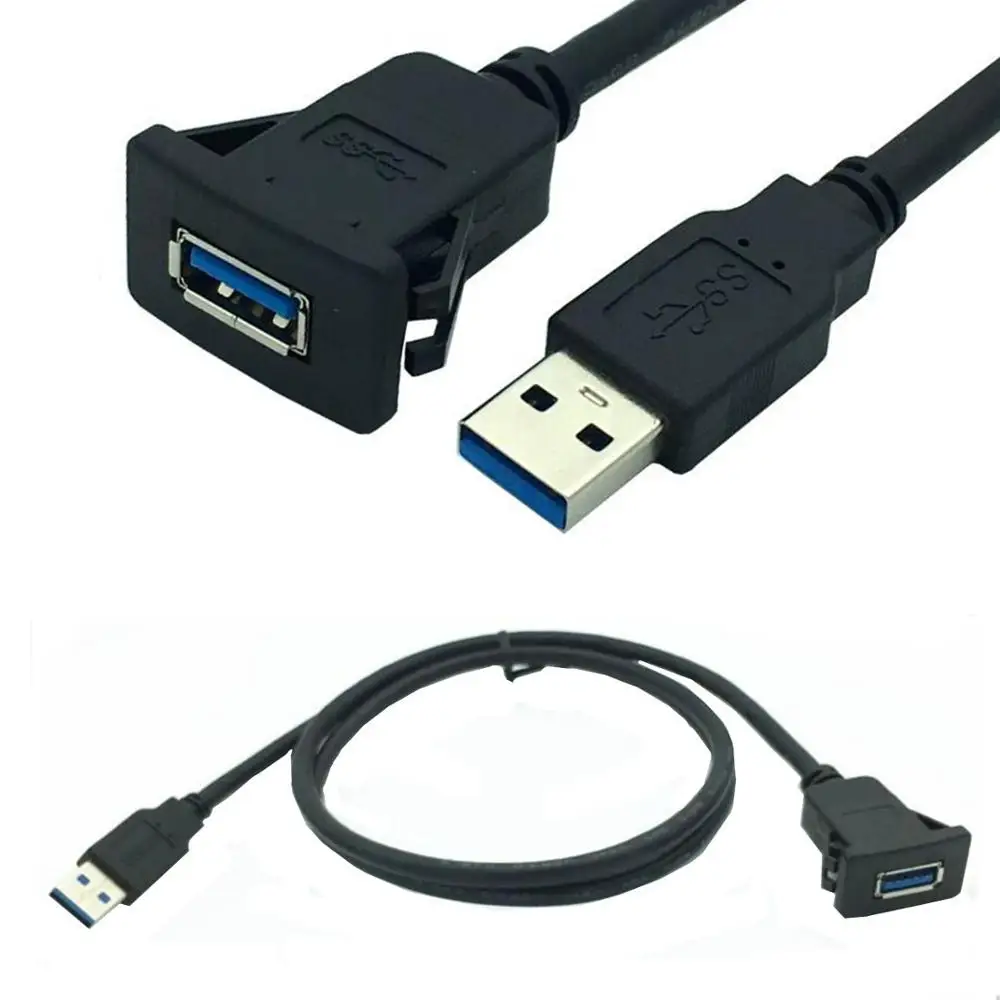 Car dashboard extension cable USB panel waterproof cable Usb3.0 Extension Lead For Car Male to Female 1M 2M
Car dashboard extension cable USB panel waterproof cable Usb3.0 Extension Lead For Car Male to Female 1M 2M