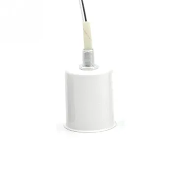 E27 Ceramic Screw Base Round LED Light Bulb Lamp Socket Holder Adapter metal Lamp Holder With Wire White
E27 Ceramic Screw Base Round LED Light Bulb Lamp Socket Holder Adapter metal Lamp Holder With Wire White