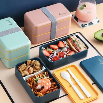 1200ml Double Layers Lunch Box With Spoon Fashion Portable Microwave Bento Box Healthy Plastic Food Storage Container Lunchbox
1200ml Double Layers Lunch Box With Spoon Fashion Portable Microwave Bento Box Healthy Plastic Food Storage Container Lunchbox