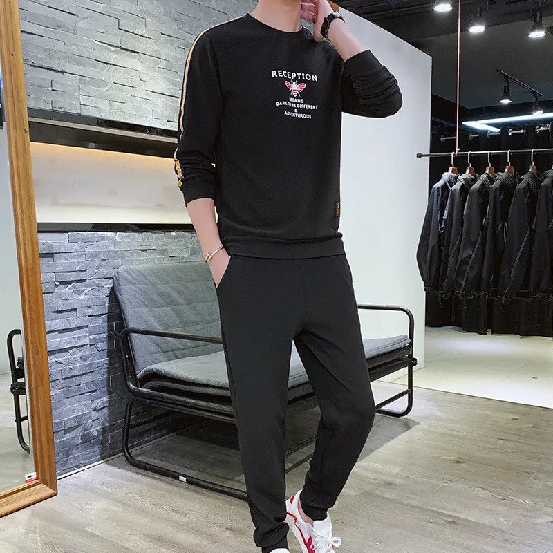 Youth round Neck Sweater Two-Piece Autumn New Style Korean-style Slim Fit Trend MEN'S Casual Pants Sports Long-sleeve Suit
Youth round Neck Sweater Two-Piece Autumn New Style Korean-style Slim Fit Trend MEN'S Casual Pants Sports Long-sleeve Suit