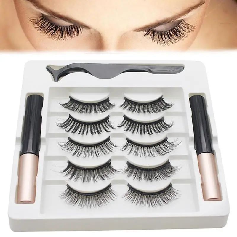 5 Pair Magnetic Eyelashes With Magnet Liquid Eyeliner Tweezer Set Waterproof Long Lasting Natural Mink False Eyelashes Extension
5 Pair Magnetic Eyelashes With Magnet Liquid Eyeliner Tweezer Set Waterproof Long Lasting Natural Mink False Eyelashes Extension
