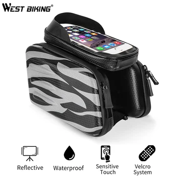 WEST BIKING Bicycle Front Touch Screen 6.0in Phone Bag Frame Bike Waterproof Top Tube Cycling Pouch Double Side Bike Pannier
WEST BIKING Bicycle Front Touch Screen 6.0in Phone Bag Frame Bike Waterproof Top Tube Cycling Pouch Double Side Bike Pannier