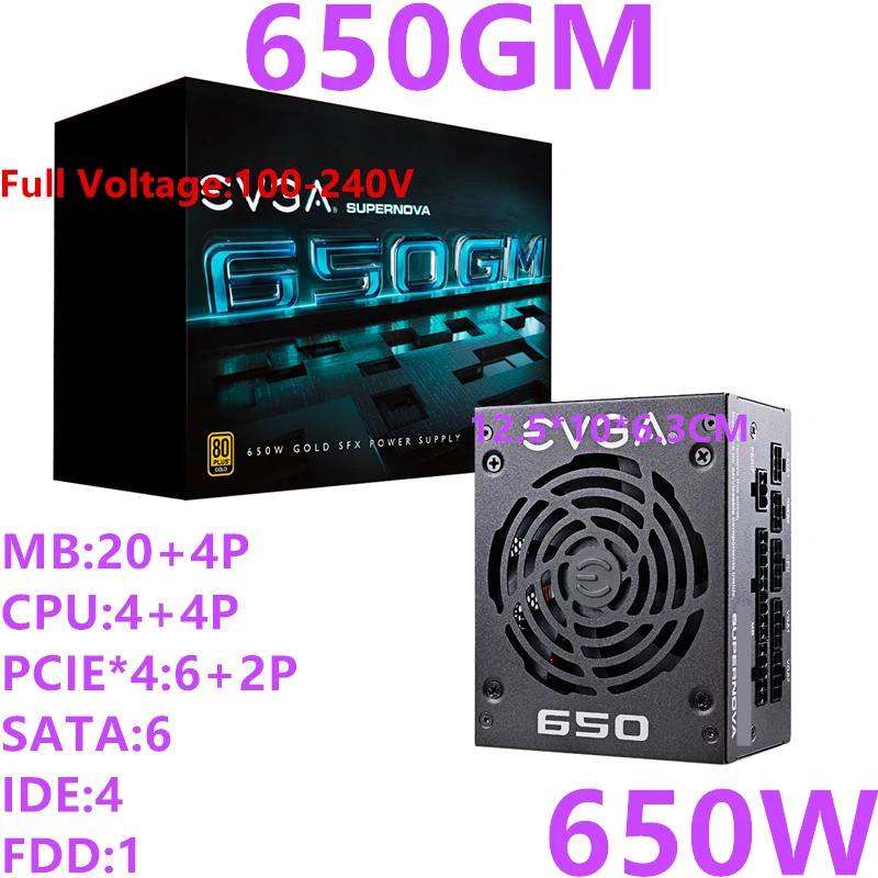 Новый оригинальный блок питания для EVGA торговой марки SFX ITX ECO полный модуль 80plus