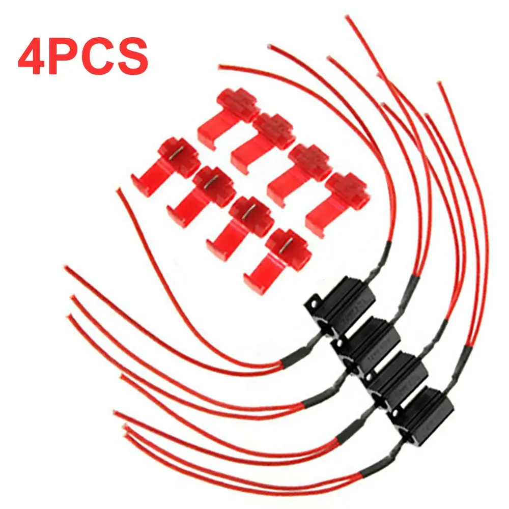 4 PCS 6.8Ω 25W Load Resistor Turn Signal Blinker Fix LED Bulb Light Hyper Flash Turn Signal Decoder Car LED light Load Resistor