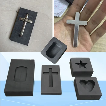 Gold Silver Ingot Mold Cross Graphite Crucible Mold Melting Gold Silver Nonferrous Metal Casting Refining Scrap Jewelry 
Gold Silver Ingot Mold Cross Graphite Crucible Mold Melting Gold Silver Nonferrous Metal Casting Refining Scrap Jewelry