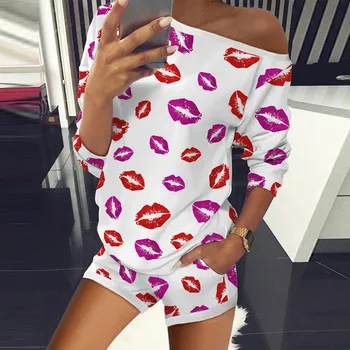 2 Pieces Set Women Off Shoulder Print Long Sleeve Female Tops Shorts Sets 2020 Summer Autumn High Waist Casual Sports Suit Woman
2 Pieces Set Women Off Shoulder Print Long Sleeve Female Tops Shorts Sets 2020 Summer Autumn High Waist Casual Sports Suit Woman