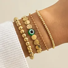 Cosysail 4Pcs CCB Beaded Bracelets Set for Women Elastic Gold Color Evil Eye Bangle Bracelet Party Couples Jewelry 2022 Gift
Cosysail 4Pcs CCB Beaded Bracelets Set for Women Elastic Gold Color Evil Eye Bangle Bracelet Party Couples Jewelry 2022 Gift