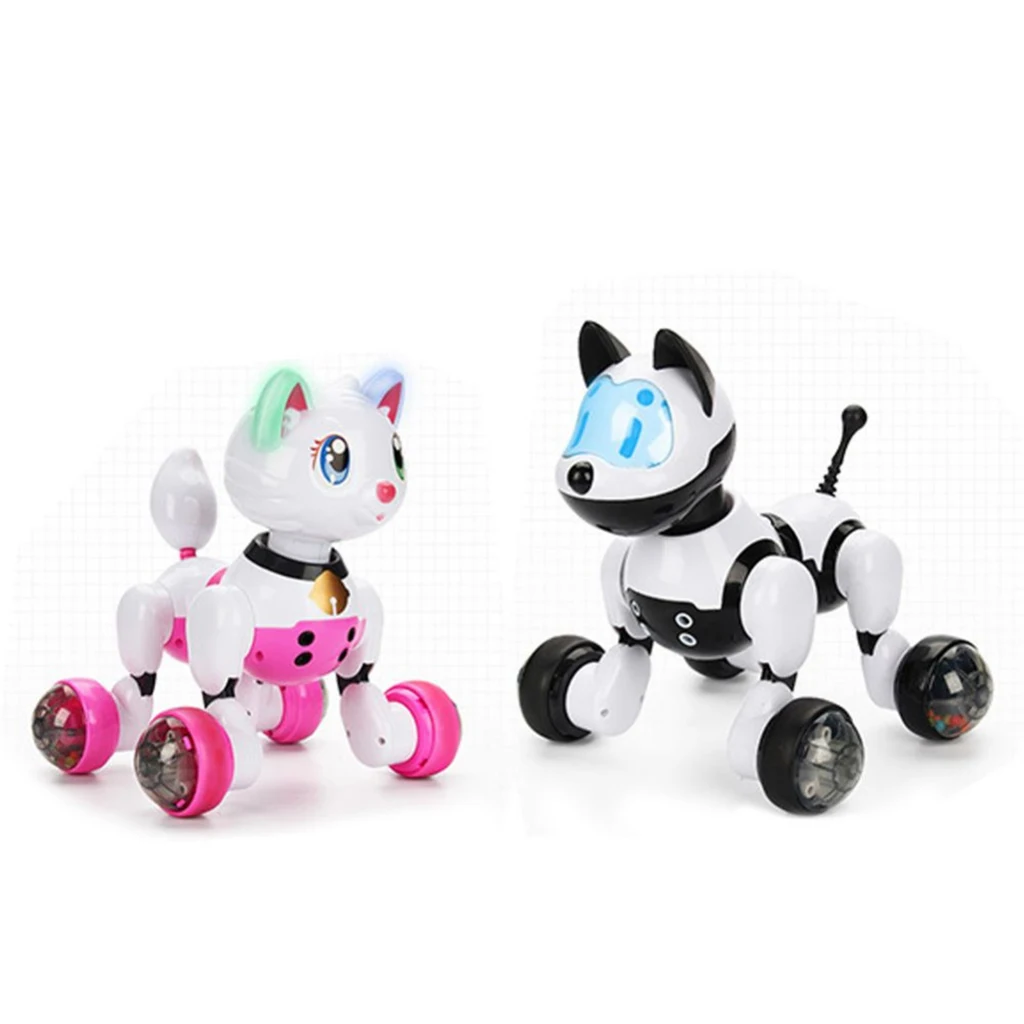Electronic Family Pet - Interactive Intelligent Puppy Dog/ Kitty Cat Funny Voice Recognition Robot Toy For Kids
