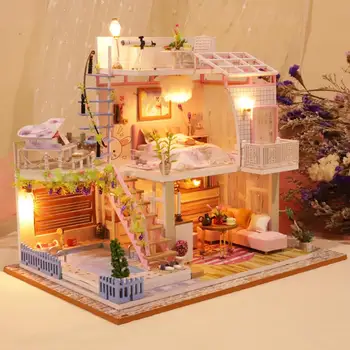 Doll House Furniture Diy Miniature Wooden 3D Miniature Dollhouse Toys Japanese Style Loft Doll House For Children Birthday Gifts 
Doll House Furniture Diy Miniature Wooden 3D Miniature Dollhouse Toys Japanese Style Loft Doll House For Children Birthday Gifts
