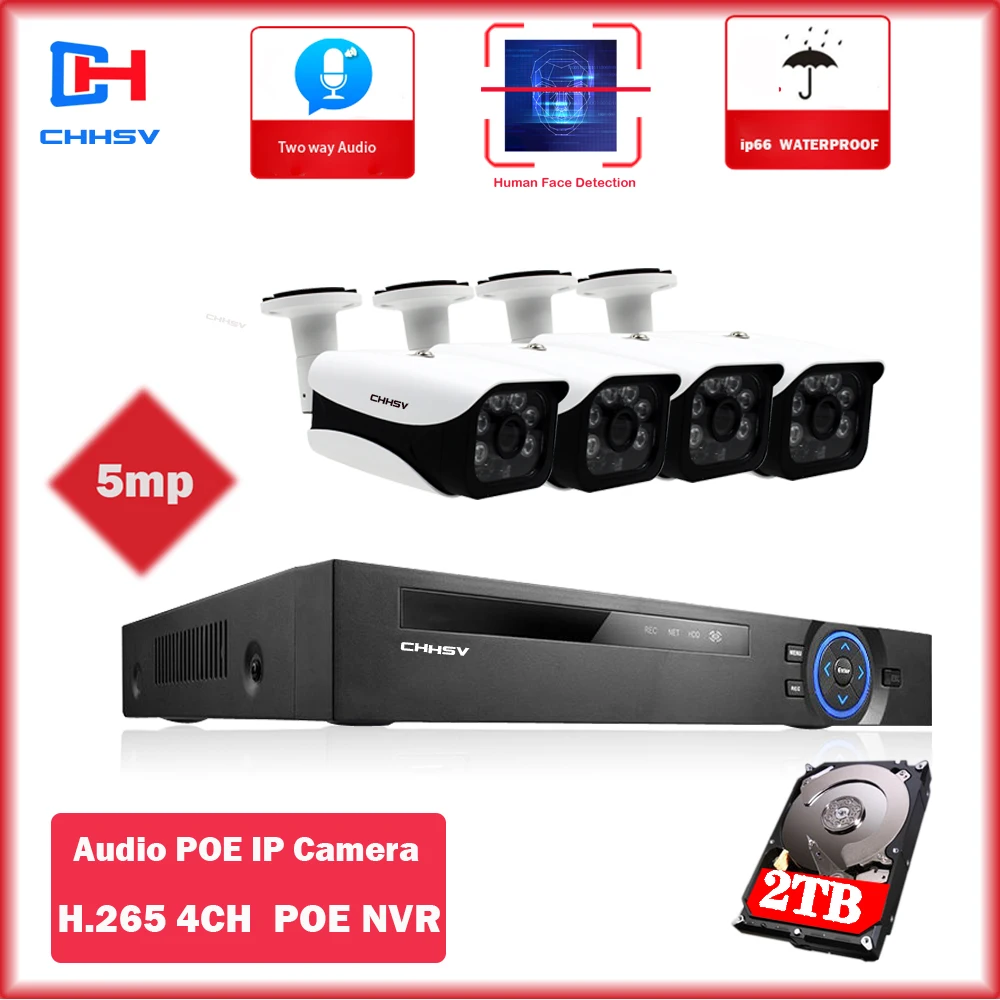 H.265 5MP CCTV Security Camera System 4CH POE NVR With 5.0MP IP Camera CCTV Kit Waterproof IP66 Video Surveillance System XMEye
H.265 5MP CCTV Security Camera System 4CH POE NVR With 5.0MP IP Camera CCTV Kit Waterproof IP66 Video Surveillance System XMEye