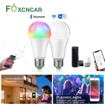 E27 LED Lamp Smart WIFI Bulb RGB 15W Bluetooth APP Control Smart Bulb Light Lamp Dimmable Kitchen Under Cabinet Home Lighting
E27 LED Lamp Smart WIFI Bulb RGB 15W Bluetooth APP Control Smart Bulb Light Lamp Dimmable Kitchen Under Cabinet Home Lighting