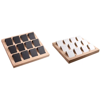 2Pcs Earring Card Holder with Tray for Earrings Ring Multi-Function Jewelry Storage Box Accessory - White & Black
2Pcs Earring Card Holder with Tray for Earrings Ring Multi-Function Jewelry Storage Box Accessory - White & Black
