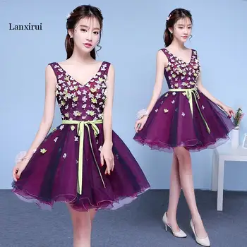 New short purple knee length 85cm lady girl women princess bridesmaid banquet party ball dress gown
New short purple knee length 85cm lady girl women princess bridesmaid banquet party ball dress gown