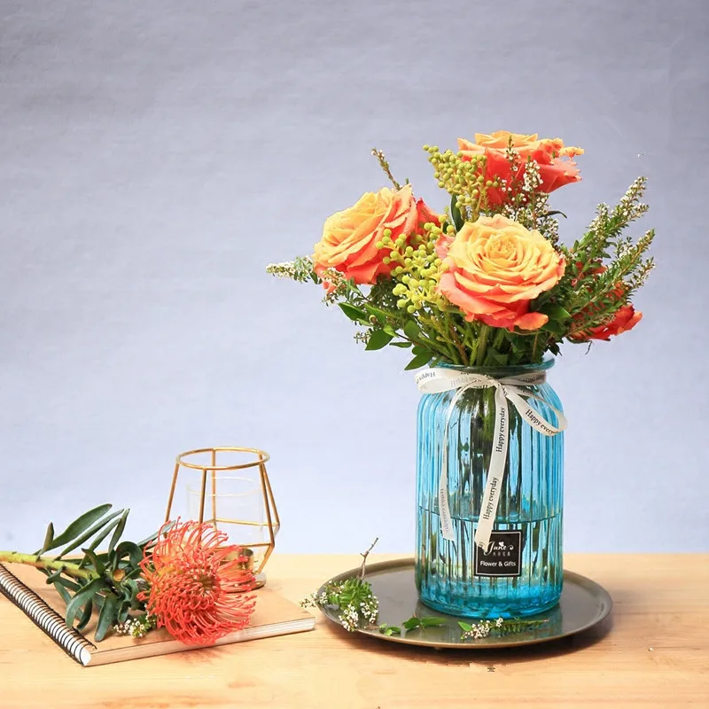European Style Stripes Color Transparent Flower Arrangement Glass Vase Creative Vase Transparent Glass Vase Hydroponic Plants Fl
European Style Stripes Color Transparent Flower Arrangement Glass Vase Creative Vase Transparent Glass Vase Hydroponic Plants Fl