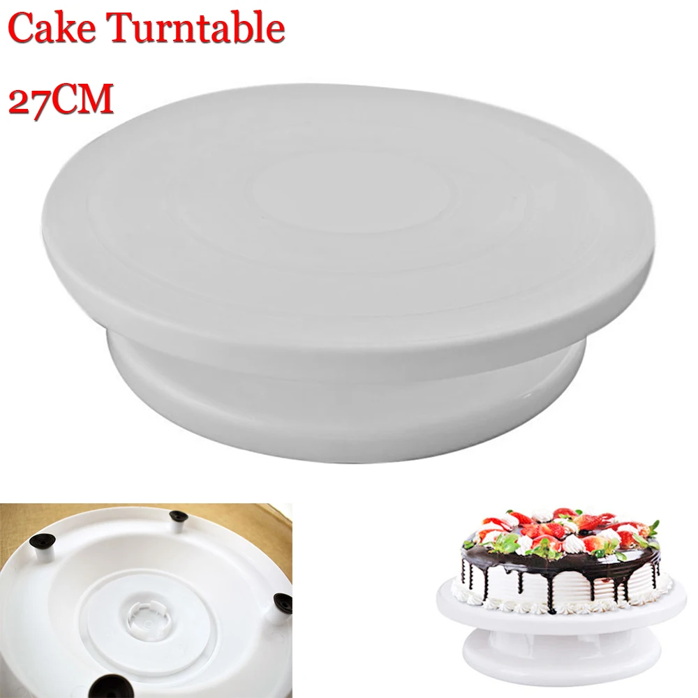 Plastic Cake Mold Plate Turntable Rotating Anti-skid Round Cake Stand Cake Decoration Tool Kitchen DIY Rotary Pan Baking Tool
Plastic Cake Mold Plate Turntable Rotating Anti-skid Round Cake Stand Cake Decoration Tool Kitchen DIY Rotary Pan Baking Tool