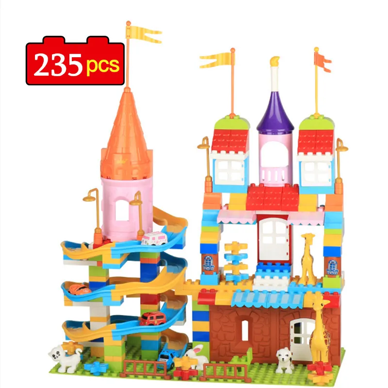 235pcs Marble Race Run Block Blocks Plastic Funnel Slide DIY Assembly Bricks Big Size Compatible Duploed Building Toys For Child
235pcs Marble Race Run Block Blocks Plastic Funnel Slide DIY Assembly Bricks Big Size Compatible Duploed Building Toys For Child