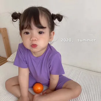 2020 Summer Children Ribbed Suits for Boys and Girls Short Sleeve Sets for Baby Boys 2pcs T-shirt + Shorts Sets Toddler Clothing
2020 Summer Children Ribbed Suits for Boys and Girls Short Sleeve Sets for Baby Boys 2pcs T-shirt + Shorts Sets Toddler Clothing