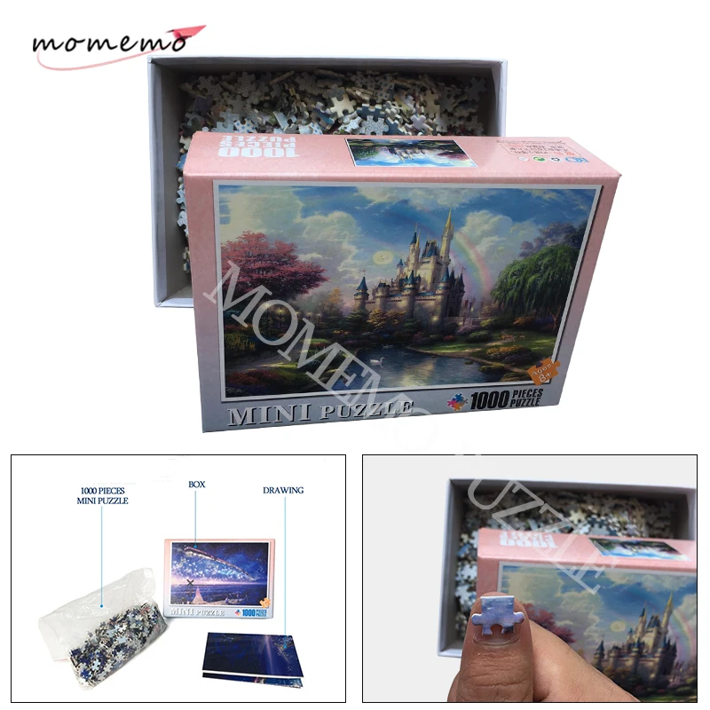 MOMEMO Rainbow Castle Puzzles Wooden 1000 Pieces Jigsaw Puzzle for Adults Cartoon Landscape Puzzle Games Kids Education Toys
MOMEMO Rainbow Castle Puzzles Wooden 1000 Pieces Jigsaw Puzzle for Adults Cartoon Landscape Puzzle Games Kids Education Toys