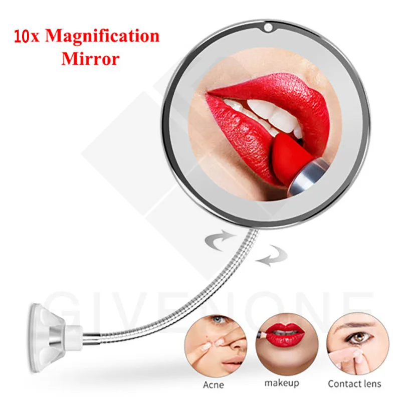 Wall Mounted LED Makeup Mirror 5 Times 10 Times Magnifying Glass With LED Lamp Extension Arm Touch Button To Adjust LED Light
Wall Mounted LED Makeup Mirror 5 Times 10 Times Magnifying Glass With LED Lamp Extension Arm Touch Button To Adjust LED Light