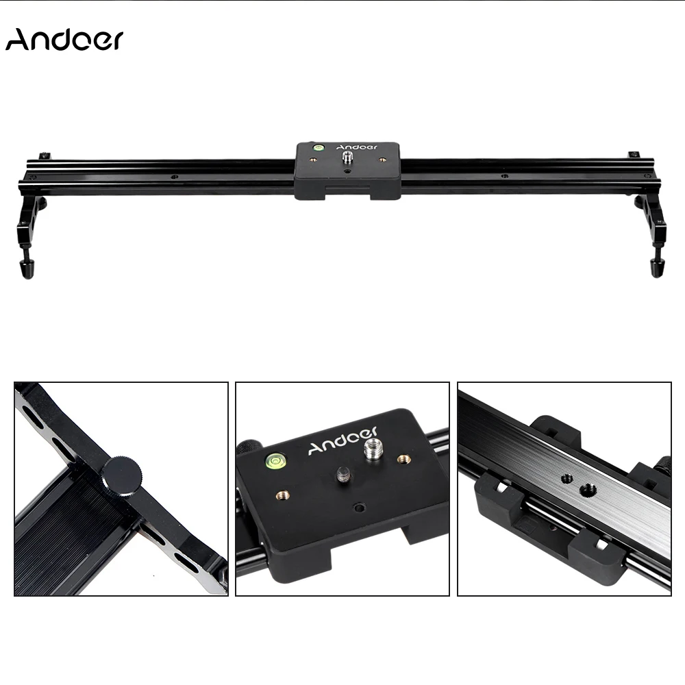 

Andoer 100cm/39" Sliding-pad Video Track Slider Dolly Stabilizer System for Canon Nikon DSLR Camera Camcorders Track Slider