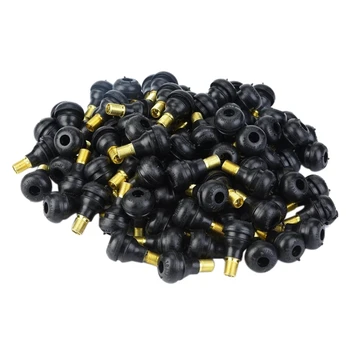 100Pcs Snap-On Tire Valve Stem With Valve Core For General Replacement Rubber Alloy For Cars And Motorcycles
100Pcs Snap-On Tire Valve Stem With Valve Core For General Replacement Rubber Alloy For Cars And Motorcycles