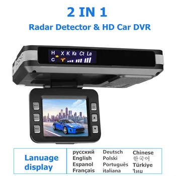 Auto Recorder Multi-Lanuage 2 in 1 Car DVR Recorder Radar Speed Detector G-sensor Traffic Alert Night Vision Dash Camera
Auto Recorder Multi-Lanuage 2 in 1 Car DVR Recorder Radar Speed Detector G-sensor Traffic Alert Night Vision Dash Camera