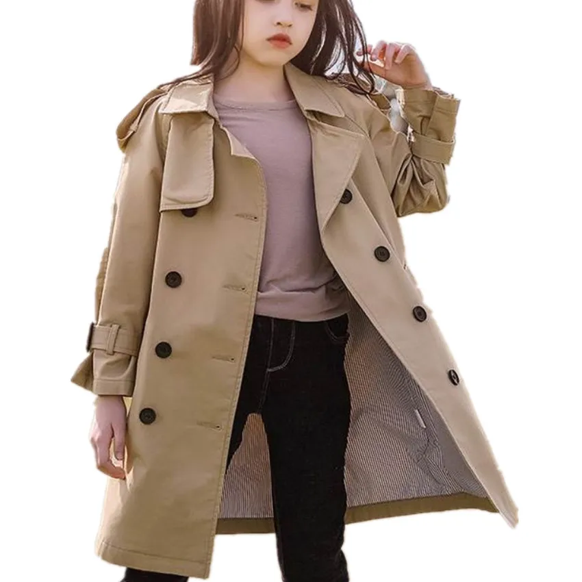 Демисезонный тренчкот для маленьких девочек, двубортная ветровка с длинным рукавом для подростков
Демисезонный тренчкот для маленьких девочек, двубортная ветровка с длинным рукавом для подростков