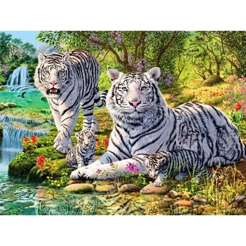 5D Diy Diamond Painting Full Round Drill Tigers Family Animal Diamond Embroidery
5D Diy Diamond Painting Full Round Drill Tigers Family Animal Diamond Embroidery