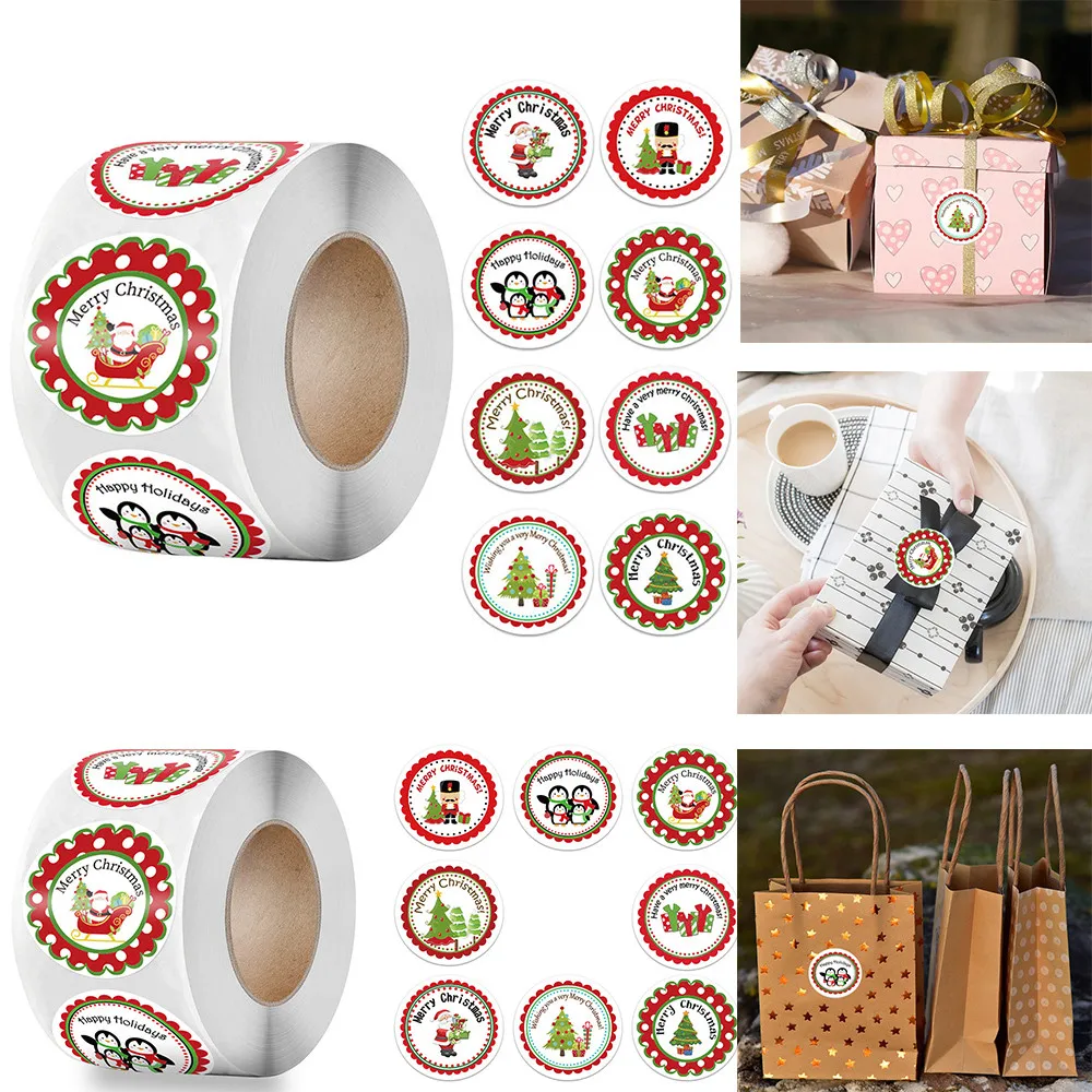 500pcs/roll Merry Christmas Tree Santas Stickers Christmas Style Label Diameter Baking Packaging Stickers Label
500pcs/roll Merry Christmas Tree Santas Stickers Christmas Style Label Diameter Baking Packaging Stickers Label