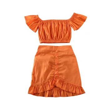 2020 Toddler Baby Kids Girls Pure Outfits Boho Clothes Set Ruffle Short Sleeve Off Shoulder Crop Top+Pleated Long Skirt 2Pcs Set
2020 Toddler Baby Kids Girls Pure Outfits Boho Clothes Set Ruffle Short Sleeve Off Shoulder Crop Top+Pleated Long Skirt 2Pcs Set