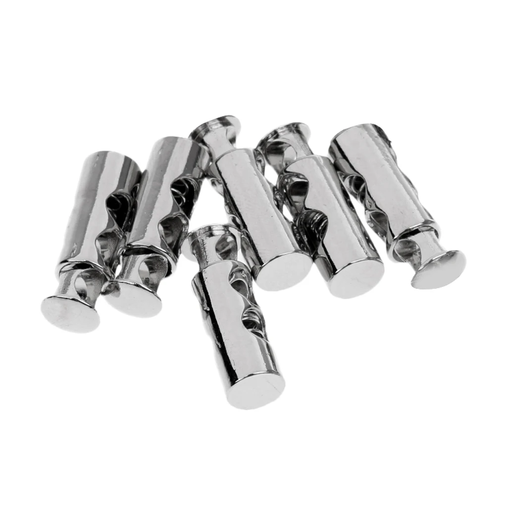 6 Pieces Metal Toggle Spring Stop Single Hole String Cord Locks for luggage Backpack 6 Pieces Metal Toggle Spring Stop Single Hole String Cord Locks for luggage Backpack