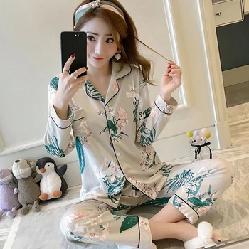 Autumn Women Pajamas Sets Cotton Fresh Style Sleepwear Set O-Neck Pyjamas Female Pijamas Female Casual Homewear Mujer
Autumn Women Pajamas Sets Cotton Fresh Style Sleepwear Set O-Neck Pyjamas Female Pijamas Female Casual Homewear Mujer