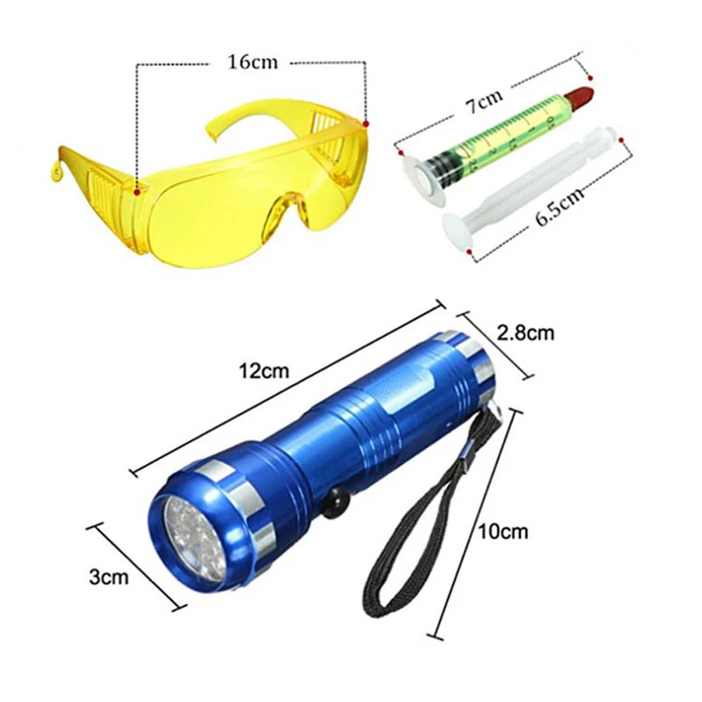 A/C Leak Detection Kit Automotive Fluid Glasses With UV Light Set 14 LED 
A/C Leak Detection Kit Automotive Fluid Glasses With UV Light Set 14 LED