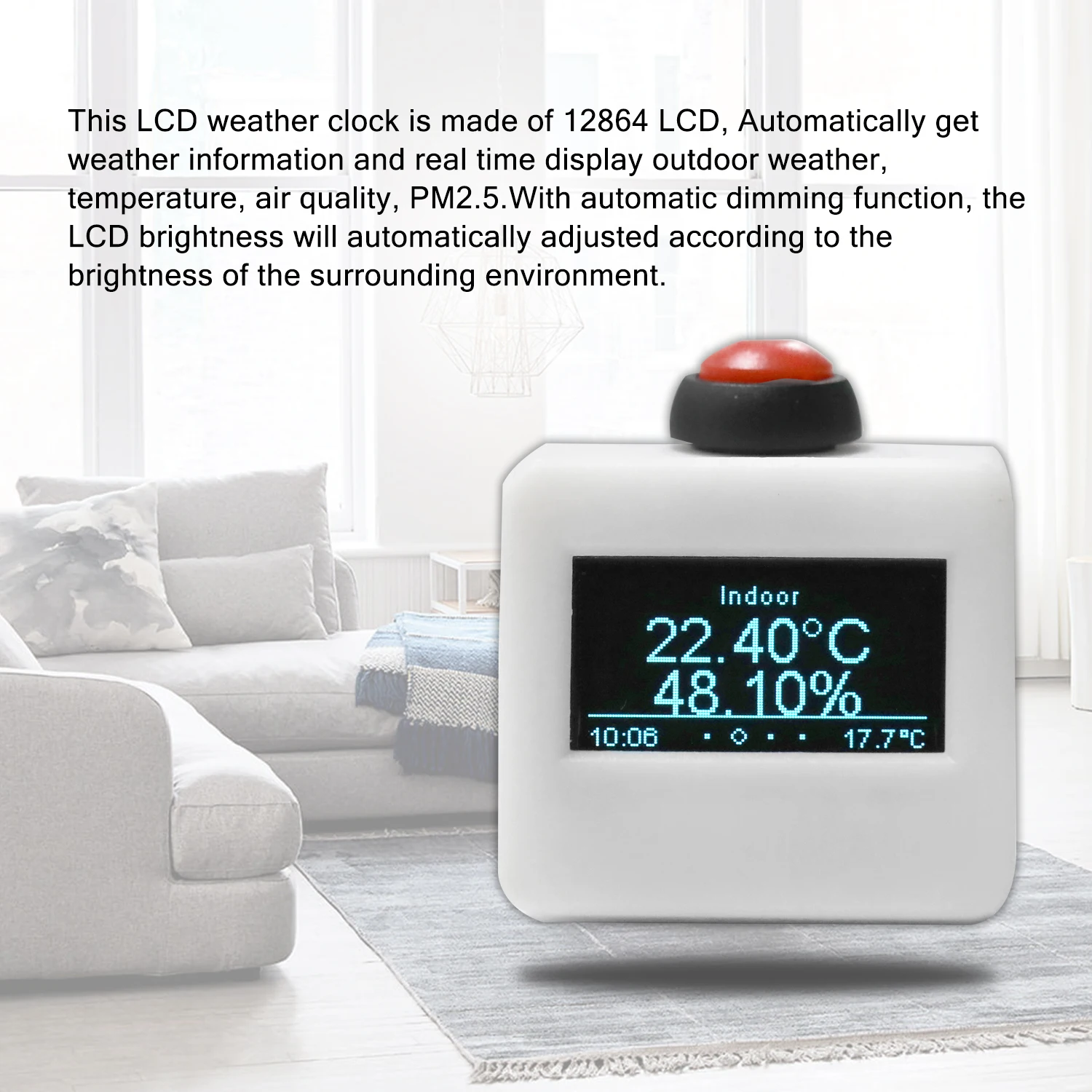 New Household Mini Size Portable LCD Wifi Weather Clock with Automatic Time Calibration Function
New Household Mini Size Portable LCD Wifi Weather Clock with Automatic Time Calibration Function