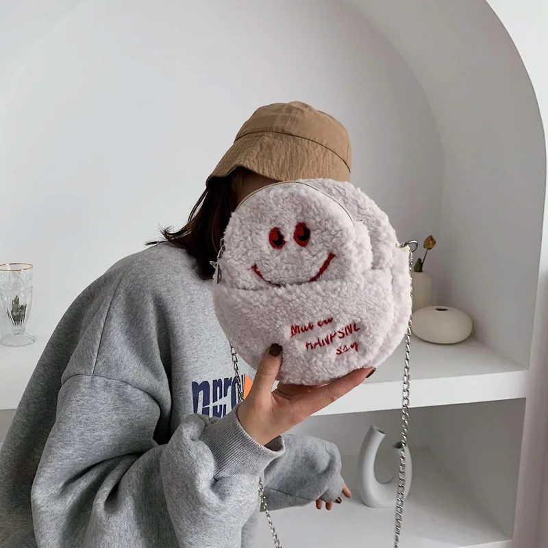 Circle Plush Bag Women's 2019 Winter New Style Cute Small round Bag GIRL'S Versatile Lambs Wool Chain Shoulder Bag
Circle Plush Bag Women's 2019 Winter New Style Cute Small round Bag GIRL'S Versatile Lambs Wool Chain Shoulder Bag