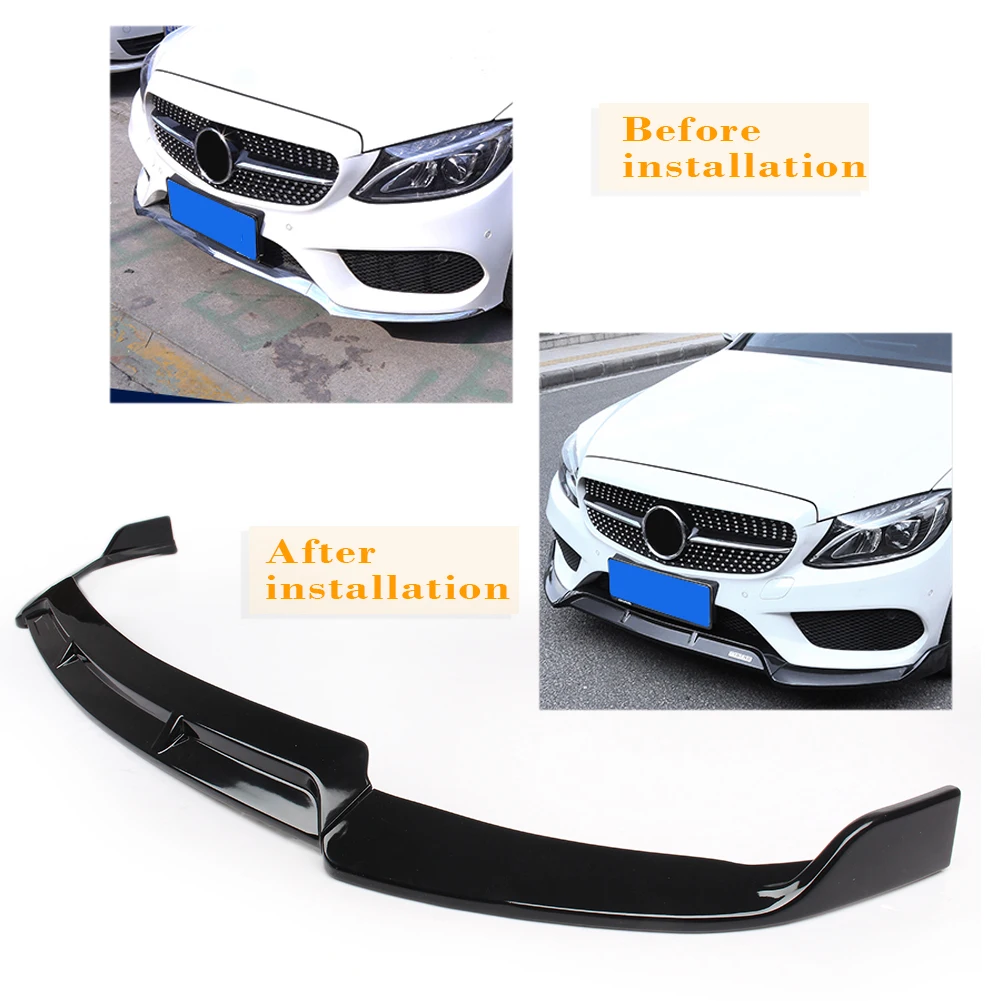 Sport Style Car Front Bumper Lip Spoiler Cover Trim Gloss Black ABS For Mercedes Benz W205 C-Class C180 C200 C300 2019-up
Sport Style Car Front Bumper Lip Spoiler Cover Trim Gloss Black ABS For Mercedes Benz W205 C-Class C180 C200 C300 2019-up
