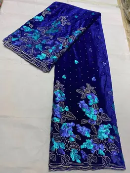 Latest african lace fabric 2020 high quality velvet lace fabric with sequins 5yards for african nigerian wedding dress 
Latest african lace fabric 2020 high quality velvet lace fabric with sequins 5yards for african nigerian wedding dress
