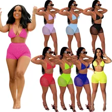 Sexy Women 2 Piece Set Mesh Bikini Suit Bodycon See Through Shorts + Bra Tops Sexy Bodycon Beach Party Club Outfits
Sexy Women 2 Piece Set Mesh Bikini Suit Bodycon See Through Shorts + Bra Tops Sexy Bodycon Beach Party Club Outfits