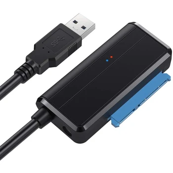 SATA to USB Cable Adapter, USB 3.0 to SATA III Hard Drive Converter Compatible for 2.5 3.5 Inch HDD/SSD
SATA to USB Cable Adapter, USB 3.0 to SATA III Hard Drive Converter Compatible for 2.5 3.5 Inch HDD/SSD