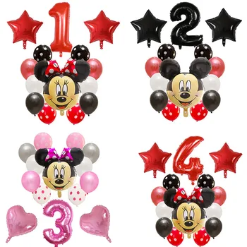 14pcs Happy Birthday Decoration Latex Balloon Mickey Minnie Heart Mouse Foil Ballon Baby Shower Number Balloon Kids Air Globos
14pcs Happy Birthday Decoration Latex Balloon Mickey Minnie Heart Mouse Foil Ballon Baby Shower Number Balloon Kids Air Globos