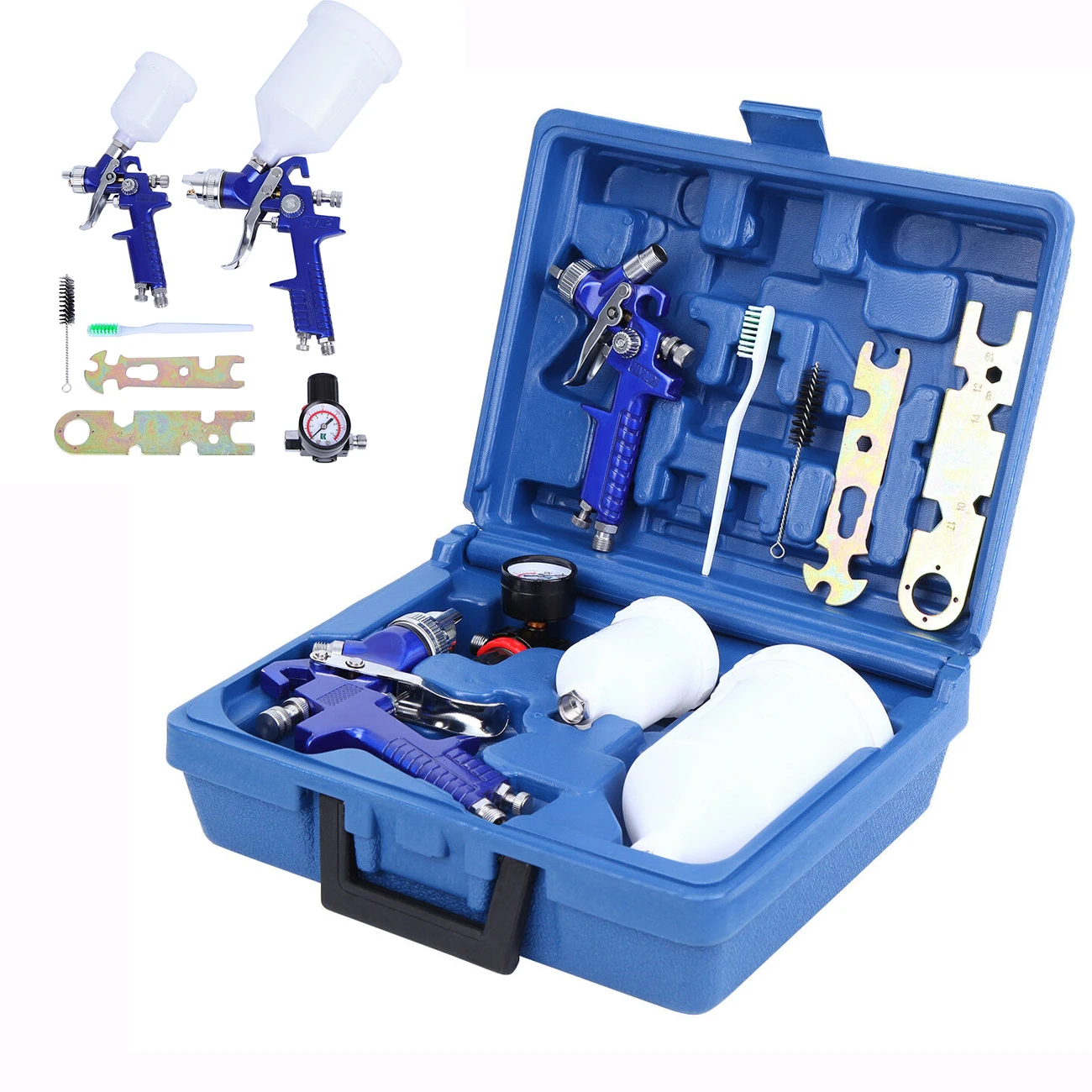 Samger 2pcs HVLP Spray Gun 0.8mm 1.4mm Nozzle Spray Gun Professional Paint Spray Gun Car Paint Tool Car Body Repair Tool
Samger 2pcs HVLP Spray Gun 0.8mm 1.4mm Nozzle Spray Gun Professional Paint Spray Gun Car Paint Tool Car Body Repair Tool