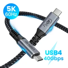 USB4 Type C to Type C Cable Thunderbolt 3/4 5K@60Hz 40Gbps Data Transfer 100W 5A Fast Charging Cable for Macbook Pro Samsung
USB4 Type C to Type C Cable Thunderbolt 3/4 5K@60Hz 40Gbps Data Transfer 100W 5A Fast Charging Cable for Macbook Pro Samsung