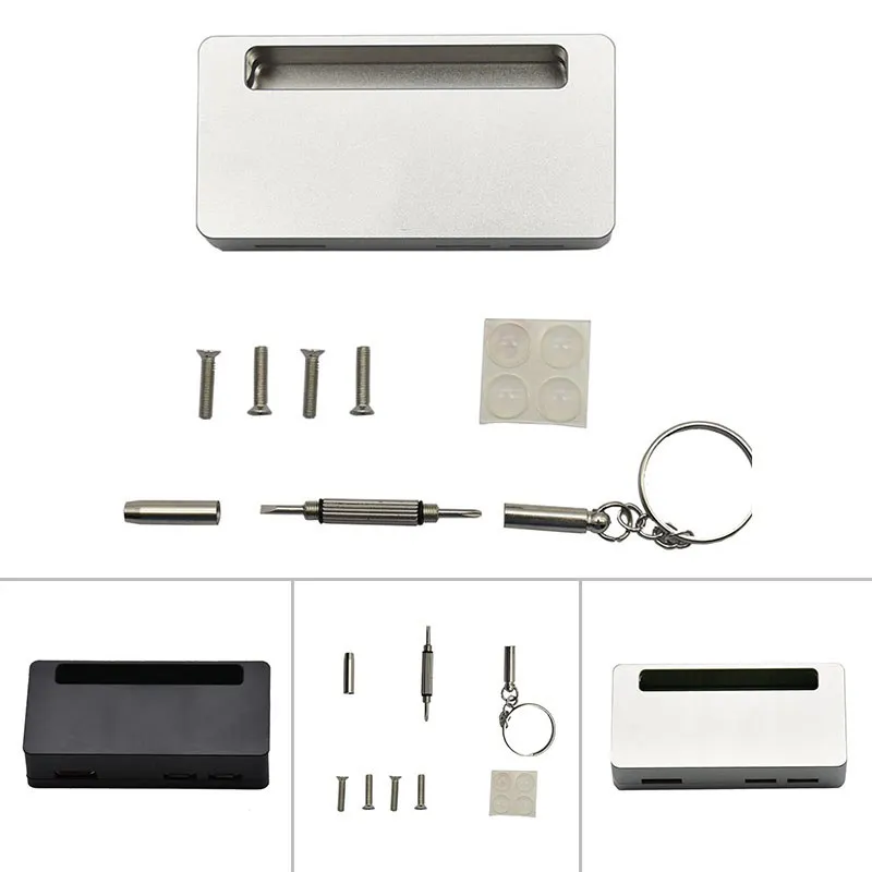 1 Piece Ultra-thin ZV2 CNC Aluminum Alloy Protective Case Case with Screwdriver for Raspberry Pi Zero / W
1 Piece Ultra-thin ZV2 CNC Aluminum Alloy Protective Case Case with Screwdriver for Raspberry Pi Zero / W