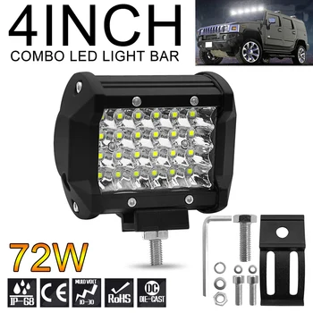 4 Inch 7200LM 72W 4 Rows Car Auto Led Work Light Bar 6000K White Light Color for Off-Road Suv Boat 4X4 Jeep JK 4Wd Truck 12V-24V
4 Inch 7200LM 72W 4 Rows Car Auto Led Work Light Bar 6000K White Light Color for Off-Road Suv Boat 4X4 Jeep JK 4Wd Truck 12V-24V