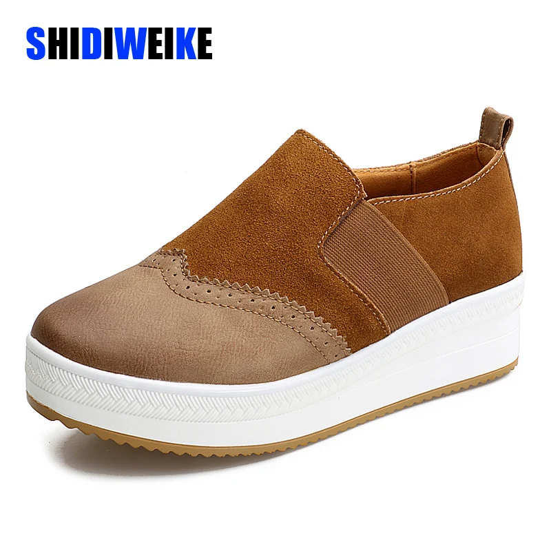 Spring Flat Platform Loafers Shoes Woman Cow Suede Women's Heigh Incresing Brogue Shoes Flatform Slip On Oxord Shoes Women Lady
Spring Flat Platform Loafers Shoes Woman Cow Suede Women's Heigh Incresing Brogue Shoes Flatform Slip On Oxord Shoes Women Lady