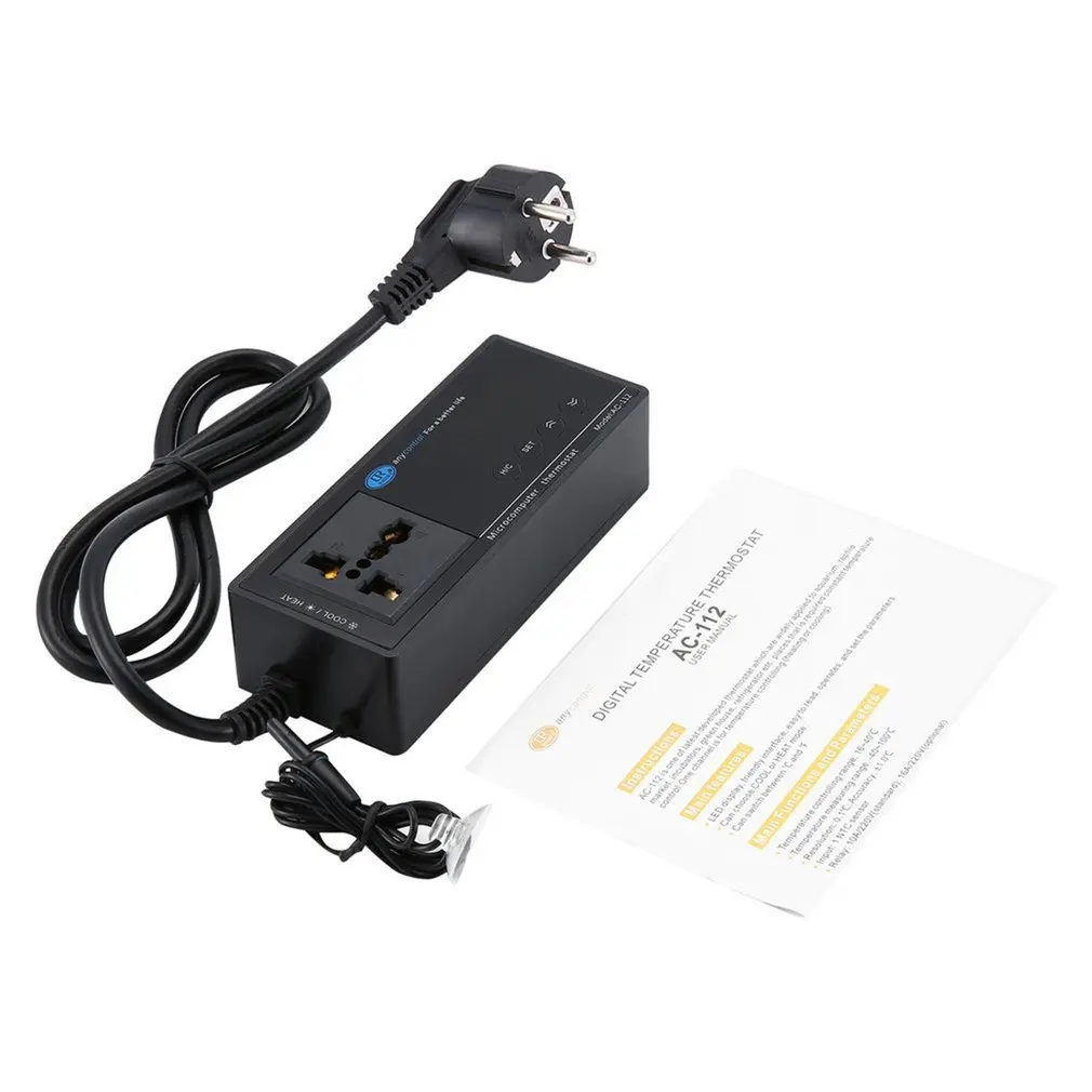 AC-112V Aquarium Reptile Temperature Controller Digital Display Intelligent Plug-in Thermostat Universal Socket Regulator
AC-112V Aquarium Reptile Temperature Controller Digital Display Intelligent Plug-in Thermostat Universal Socket Regulator