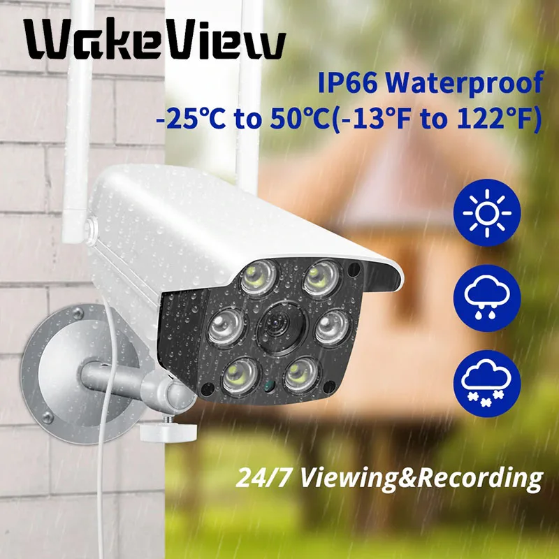 WakeView 4.0MP IP Camera HD Cloud Wireless WiFi Outdoor Weatherproof Infrared IR Night Vision Security Camera With TF Slot APP
WakeView 4.0MP IP Camera HD Cloud Wireless WiFi Outdoor Weatherproof Infrared IR Night Vision Security Camera With TF Slot APP