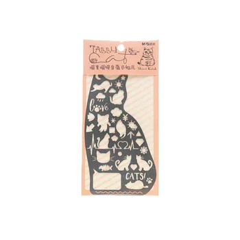 Metal Openwork template Stencils for painting Journal sketchbook decoration ruler Embossing For Scrapbooking cat pattern 18*9cm
Metal Openwork template Stencils for painting Journal sketchbook decoration ruler Embossing For Scrapbooking cat pattern 18*9cm